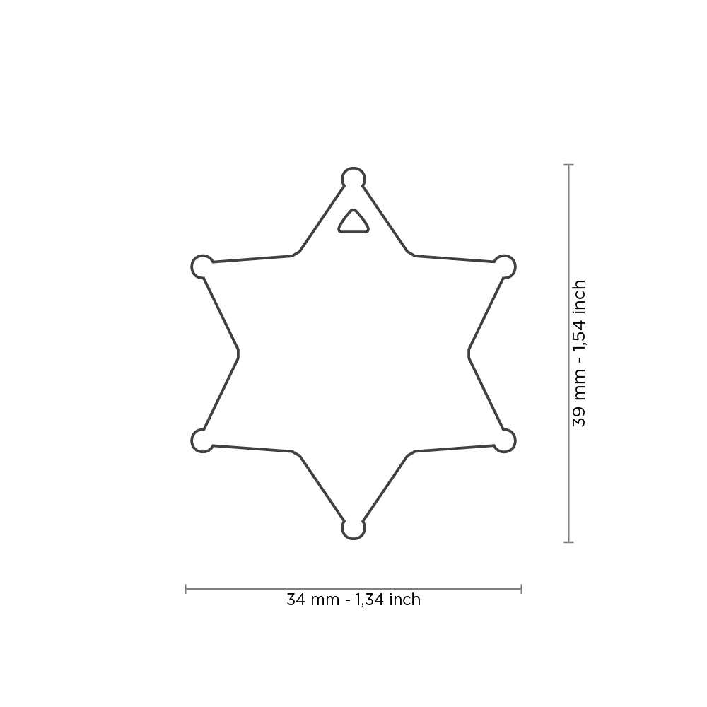 SHERIFF STAR BRONX ANTIQUE SILVER
