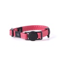 COLLIER POUR CHAT RÉGLABLE AVEC BOUCLE À PRESSION AJUSTABLE FUSCHIA