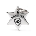 SHERIFF STAR BRONX WHITE BRONZE ENAMELED