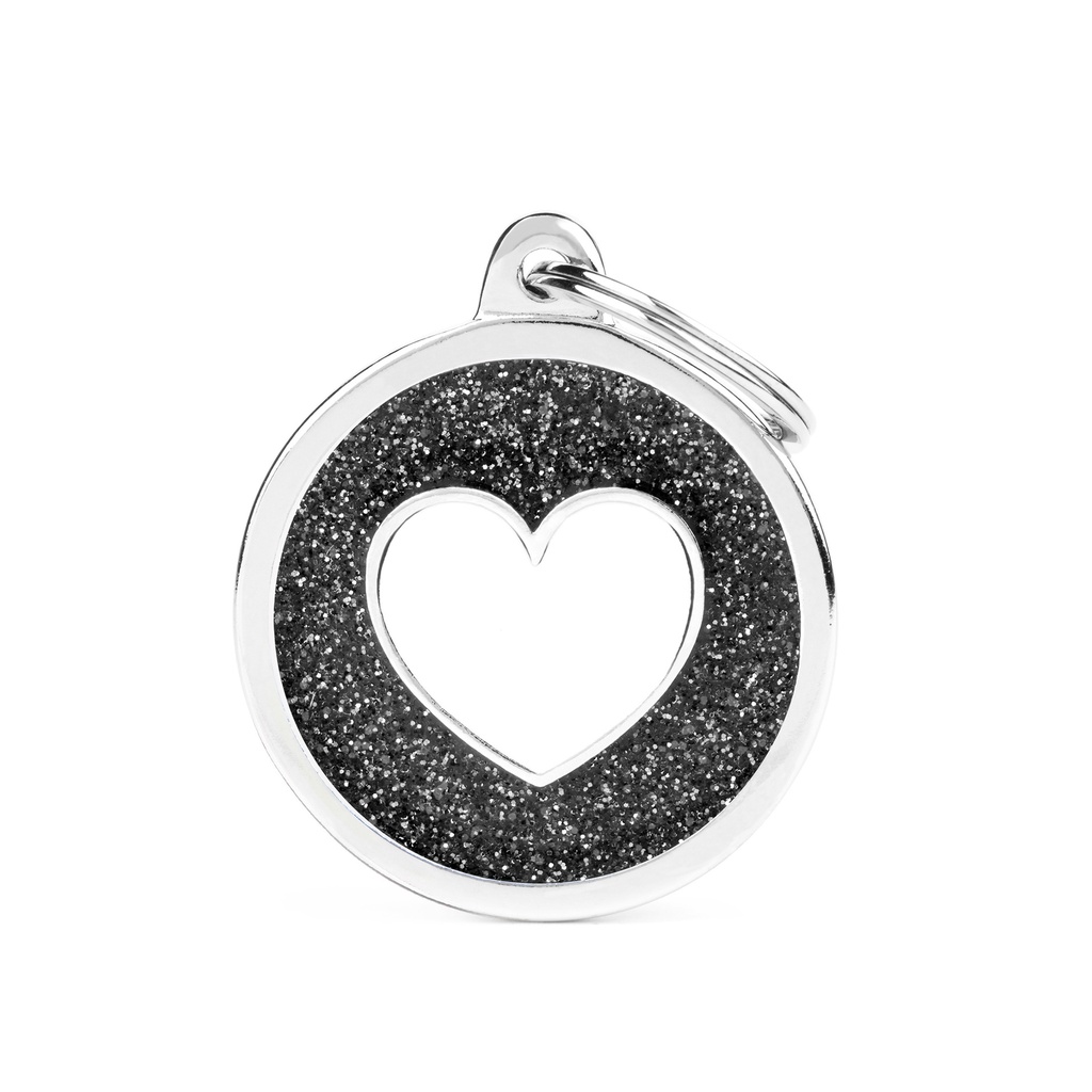 GLITTER CIRCLE HEART