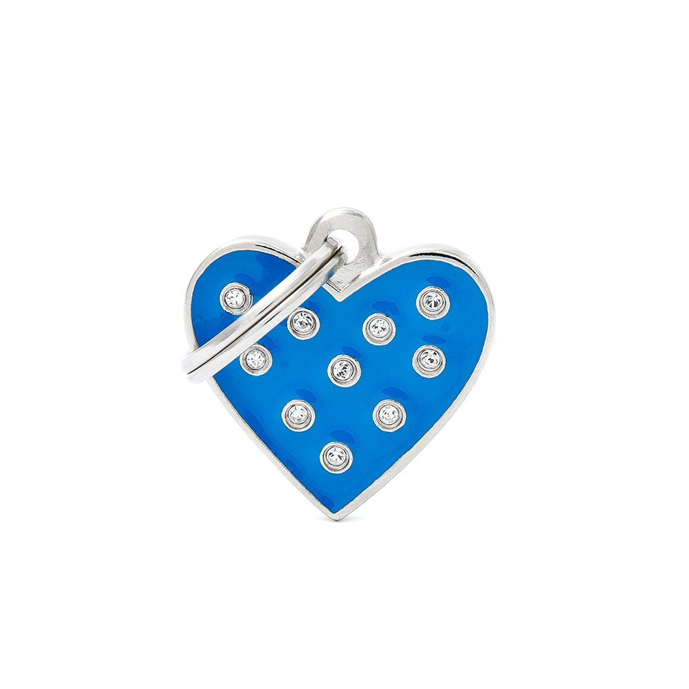 BLUE HEART STRASS