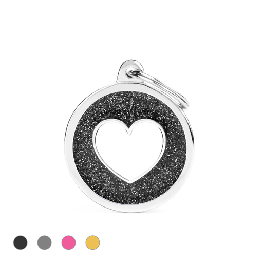 GLITTER CIRCLE HEART